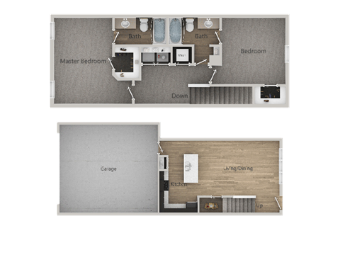 2Bed_2Bath Townhome at Parc on Center Apartments & Townhomes, Orem, UT, 84057