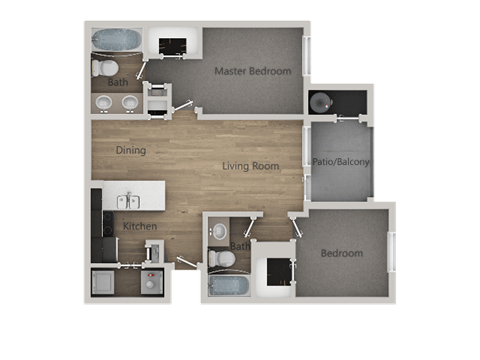 2Bed_2Bath at Parc on Center Apartments & Townhomes, Utah, 84057