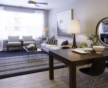 Decorated Living Room With Natural Light Decorated Living Room With Natural Light at Parc West Apartments, Draper, Utah - Photo Gallery 6