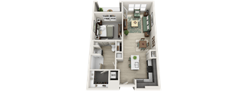 A1 1Bed_1Bath at Parc West Apartments, Utah, 84020