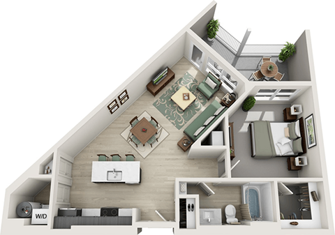 A2 1Bed_1Bath at Parc West Apartments, Draper, UT, 84020