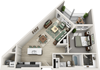 A2 1Bed_1Bath A2 1Bed_1Bath at Parc West Apartments, Draper, UT, 84020