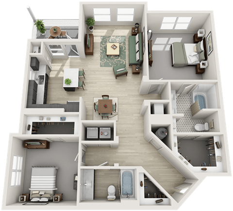 B2 2Bed_2Bath at Parc West Apartments, Draper, 84020