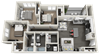 3 Bed, 2 Bath Floor Plan 3 Bed, 2 Bath Floor Plan at Rivulet Apartments, American Fork, Utah