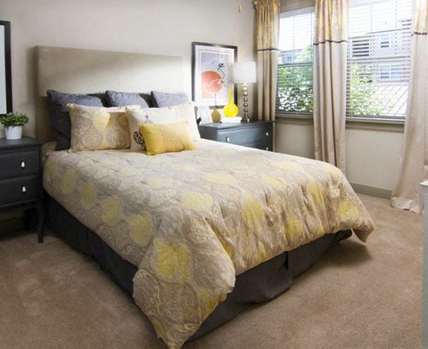 Well Appointed Bedroom with Large Window  at San Marino Apartments, South Jordan, UT