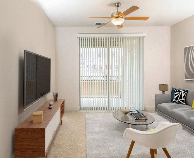 Living Room With Television Living Room With Television at San Moritz Apartments, Utah