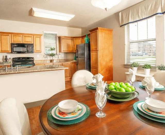 Dining Room and Kitchen View at San Moritz Apartments, Midvale, 84047