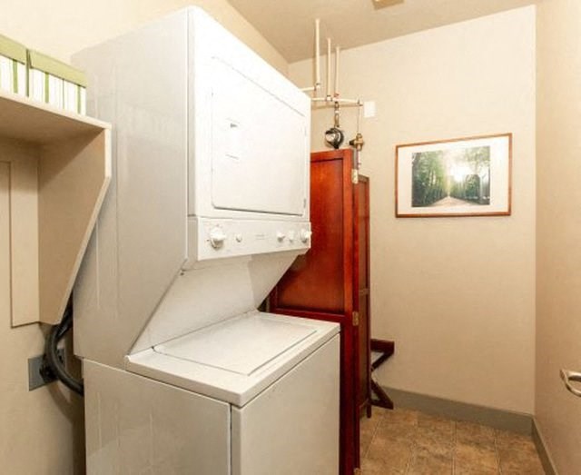 Tower Washer And Dryer In Unit at San Moritz Apartments, Utah, 84047