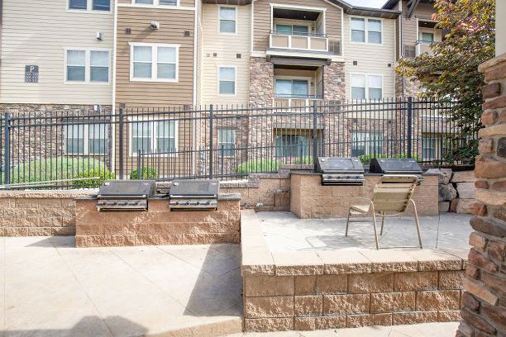 Outdoor Grill With Intimate Seating Area at San Moritz Apartments, Utah