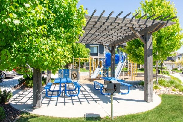 Shaded Picnic Area at San Tropez Apartments & Townhomes, South Jordan, UT
