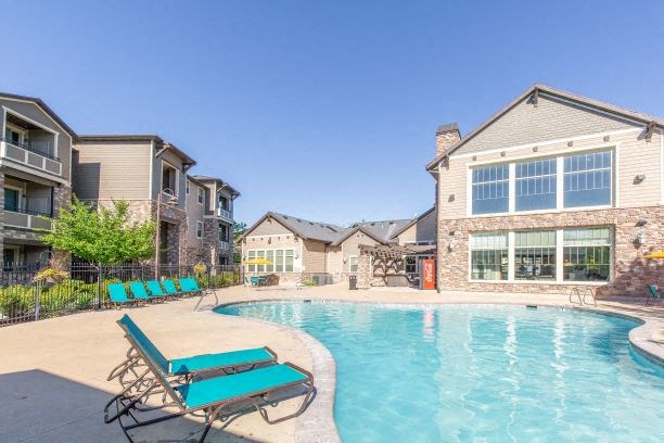 Sparkling Pool at San Tropez Apartments & Townhomes, South Jordan, Utah