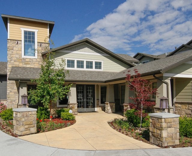 Leasing Center External View at Talavera at the Junction Apartments & Townhomes, Utah, 84047
