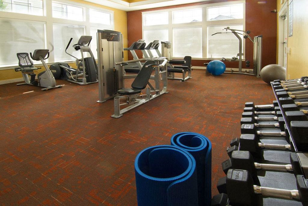Free Weights In Gym at Talavera at the Junction Apartments & Townhomes, Utah