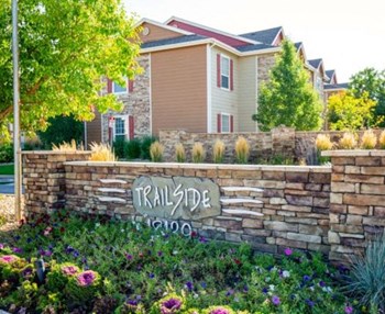 Welcoming Property Signage at Trailside Apartments, Colorado, 80134