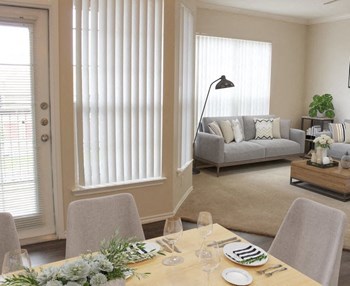 Living Room With Dining Area at Trailside Apartments, Parker, CO, 80134