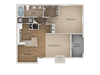 1 Bedroom 1 Bathroom Floor Plan 1 Bedroom 1 Bathroom Floor Plan at Trailside Apartments, Colorado