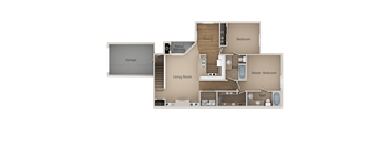 2 Bedroom 2 Bathroom Floor Plan at Trailside Apartments, Parker, 80134