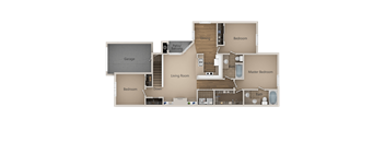 2 Bedroom 2 Bathroom Floor Plan at Trailside Apartments, Parker, Colorado