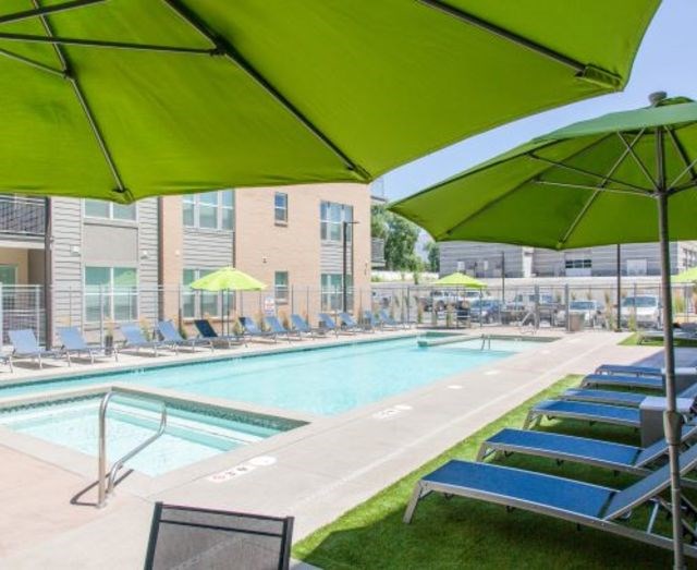 Pool Side Relaxing Area With Sundeck at Arcadia, Utah