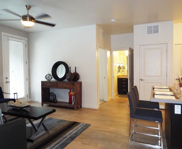 Spacious Living Area Spacious Living Room at Enclave at 1400 South Apartments, Salt Lake City, 84115