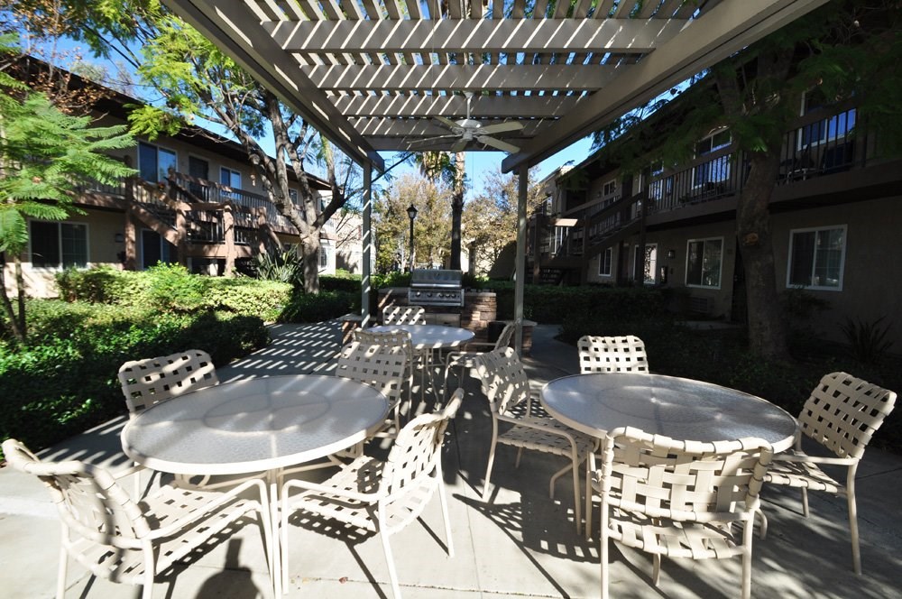 Covered Patio at Heritage Park Senior Apartments - Norco CA