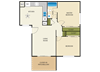 2 Bed 2 Bath Floor Plan 2 Bed 2 Bath Floor Plan at Shadow Way Apartments, Oceanside, CA
