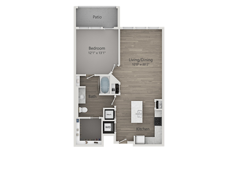 A1 Floor Plan at Veranda Apartments, Draper, Utah