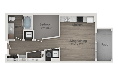A3 Floor Plan at Veranda Apartments, Draper, 84020