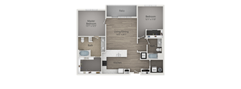 B1 Floor Plan at Veranda Apartments, Utah