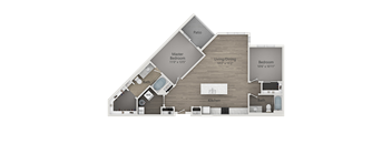 B2 Floor Plan at Veranda Apartments, Utah, 84020