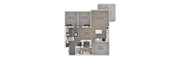 C1 Floor Plan at Veranda Apartments, Draper, UT, 84020