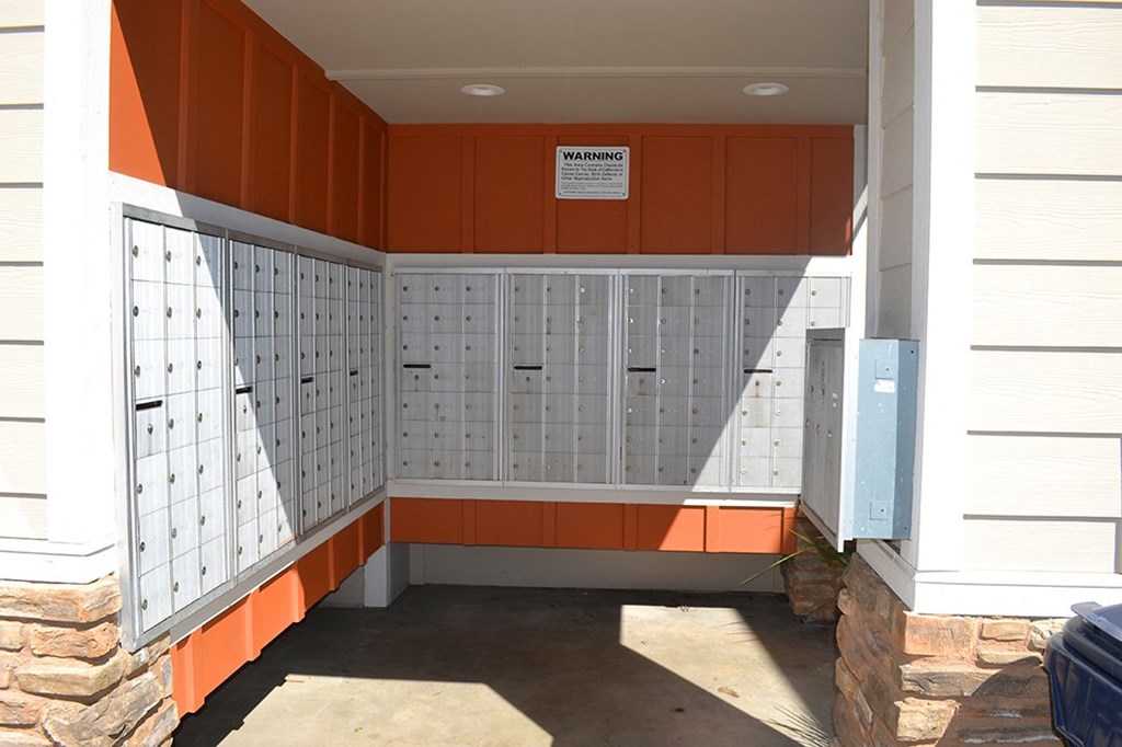 Community Mail Room at Village Grove Apartments, Escondido