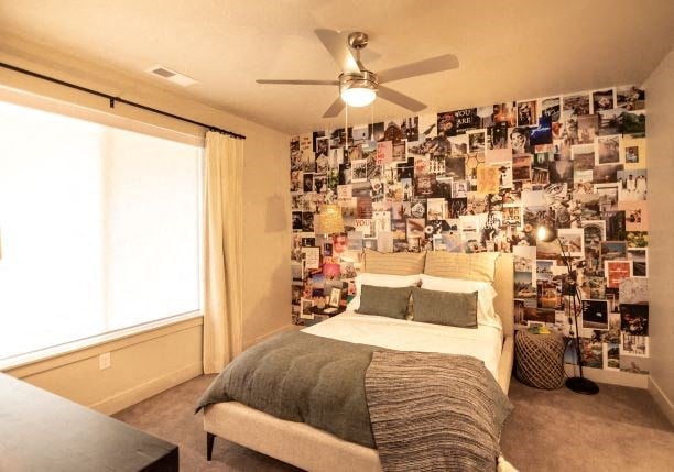 Bedroom With Expansive Windows at Soleil Lofts Apartments, Herriman, 84096