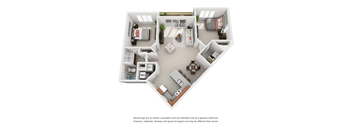 A floor plan of a house with labeled rooms.