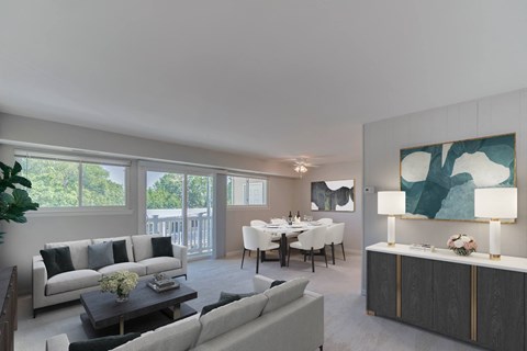 Modern Living Room at Walker Mill Apartments, District Heights, Maryland