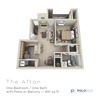 Afton Floor Plan 601 Square-Foot Afton Floor Plan at Polo Run Apartments, ZPM, Yardly, PA