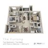 Furlong Floor Plan 934 Square-Foot Furlong Floor Plan at Polo Run Apartments, ZPM, Yardly