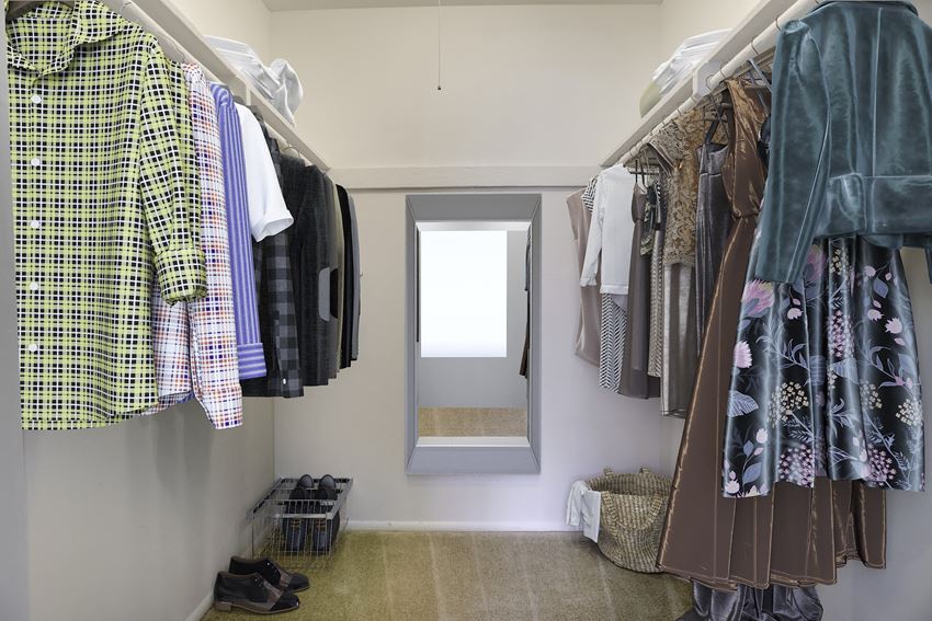 Walk In Closet Walk In Closet at The District at Forestville Apartments, ZPM , Forestville, 20747 - Photo Gallery