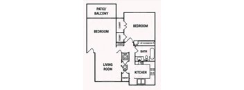 A black and white diagram of a house layout with labeled rooms.