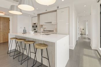 Waterfall White Quartz Countertops*