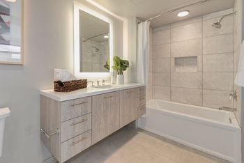 Spa-inspired Bathrooms with Backlit Mirrors