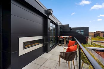 Outdoor Resident Lounge with Fireplace