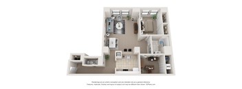 Floor plans of an apartment home in Philadelphia, PA