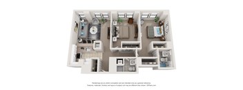 Floor plans of an apartment home in Philadelphia, PA