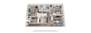 Floor plans of an apartment home in Philadelphia, PA