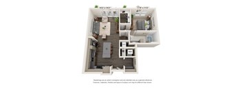 a 3 bedroom floor plan with a bathroom and a living room