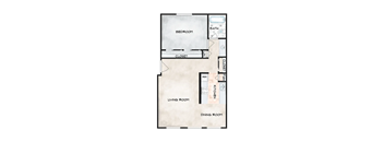 A diagram of a house layout with labeled rooms.