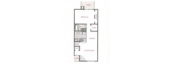 1 Bedroom 1 Bath Floor Plan Image