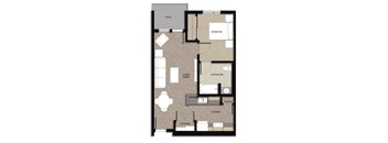 Floor Plan 1 bedrom Type A