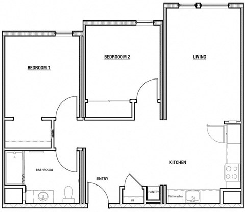 a black and white floor plan of a house